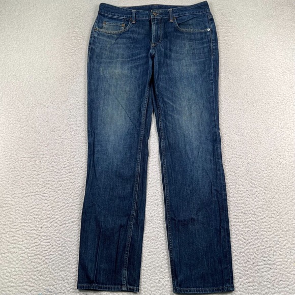 Bonobos The Blue Jean Men's 33x32 Faded Whiskered Stretch Indigo Dyed Denim - Picture 1 of 10